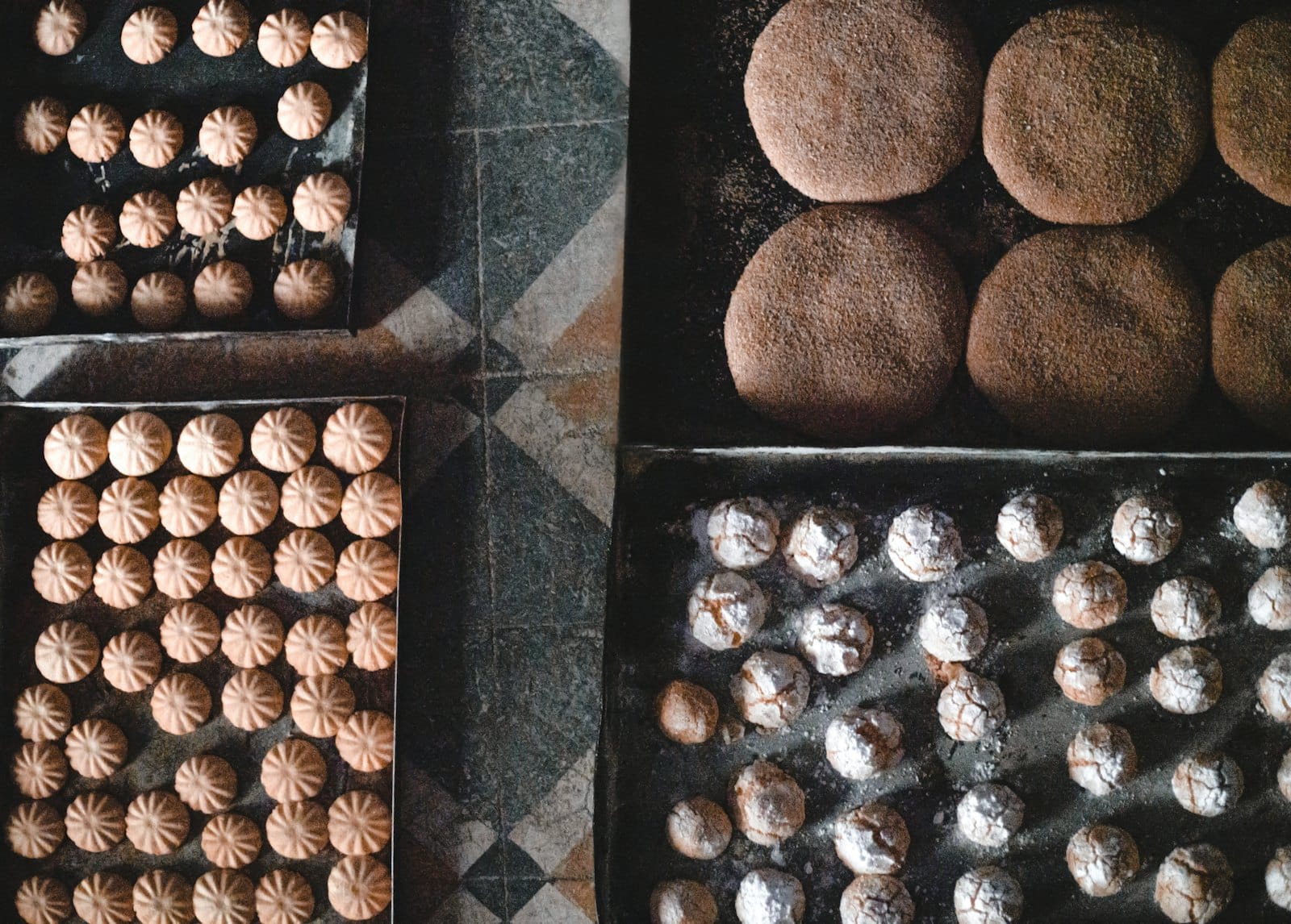 Moroccan pastries prepared in a traditional communal oven
